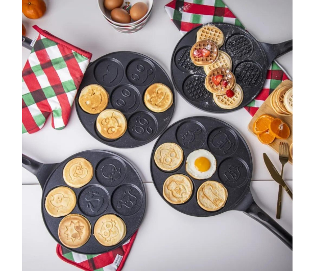 Valdinox Patelnia do placków i jajek 26 cm zwierzątka indukcja - 1611073 - zdjęcie 4